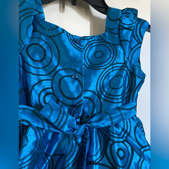 🌞Jona Michelle Turquoise&Black Circular Design Great Dress for Holidays C - Picture 9 of 10